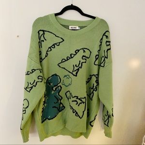 aelfric eden green dinosaur sweater 🦖